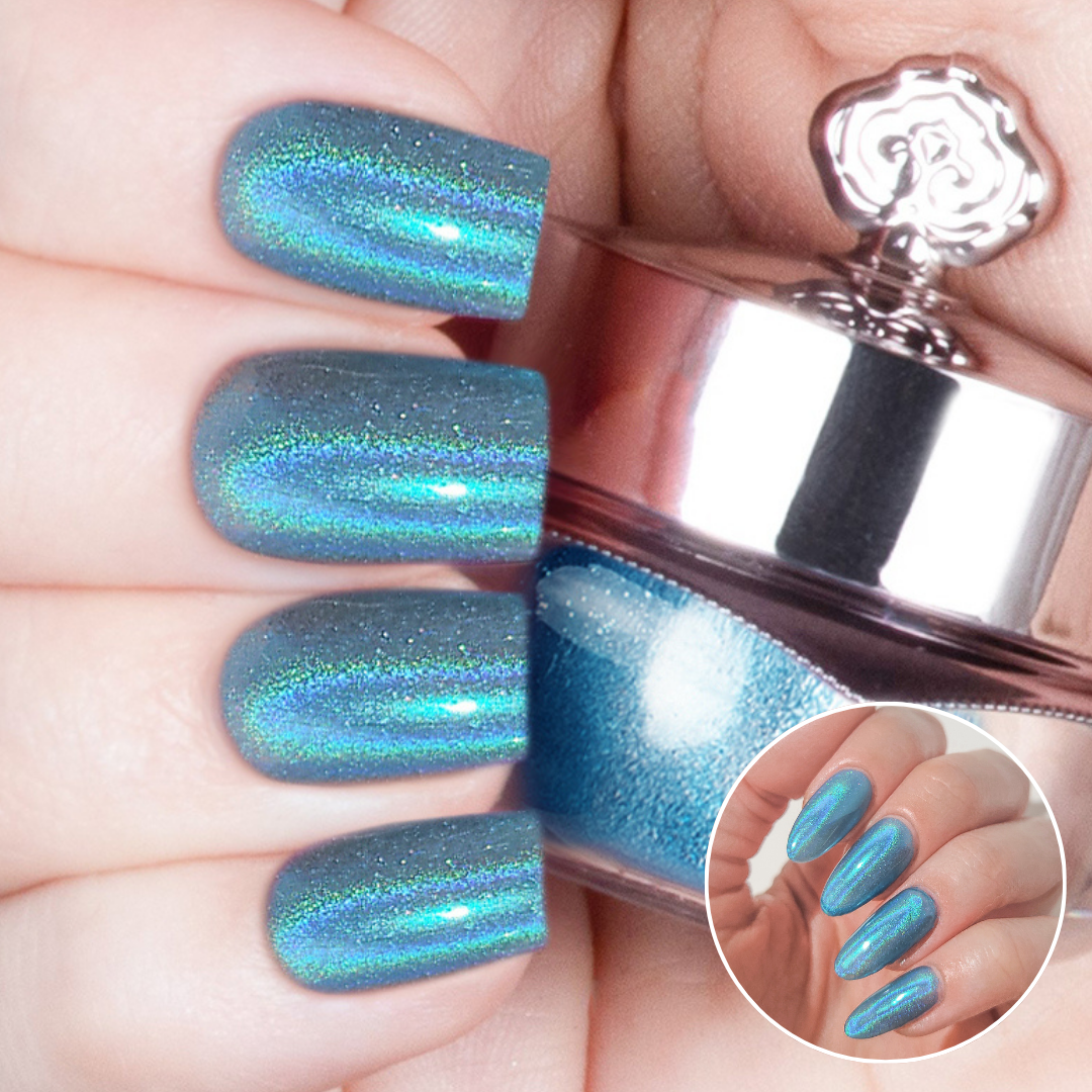 Glacier Blue - Holographic Nail Powder