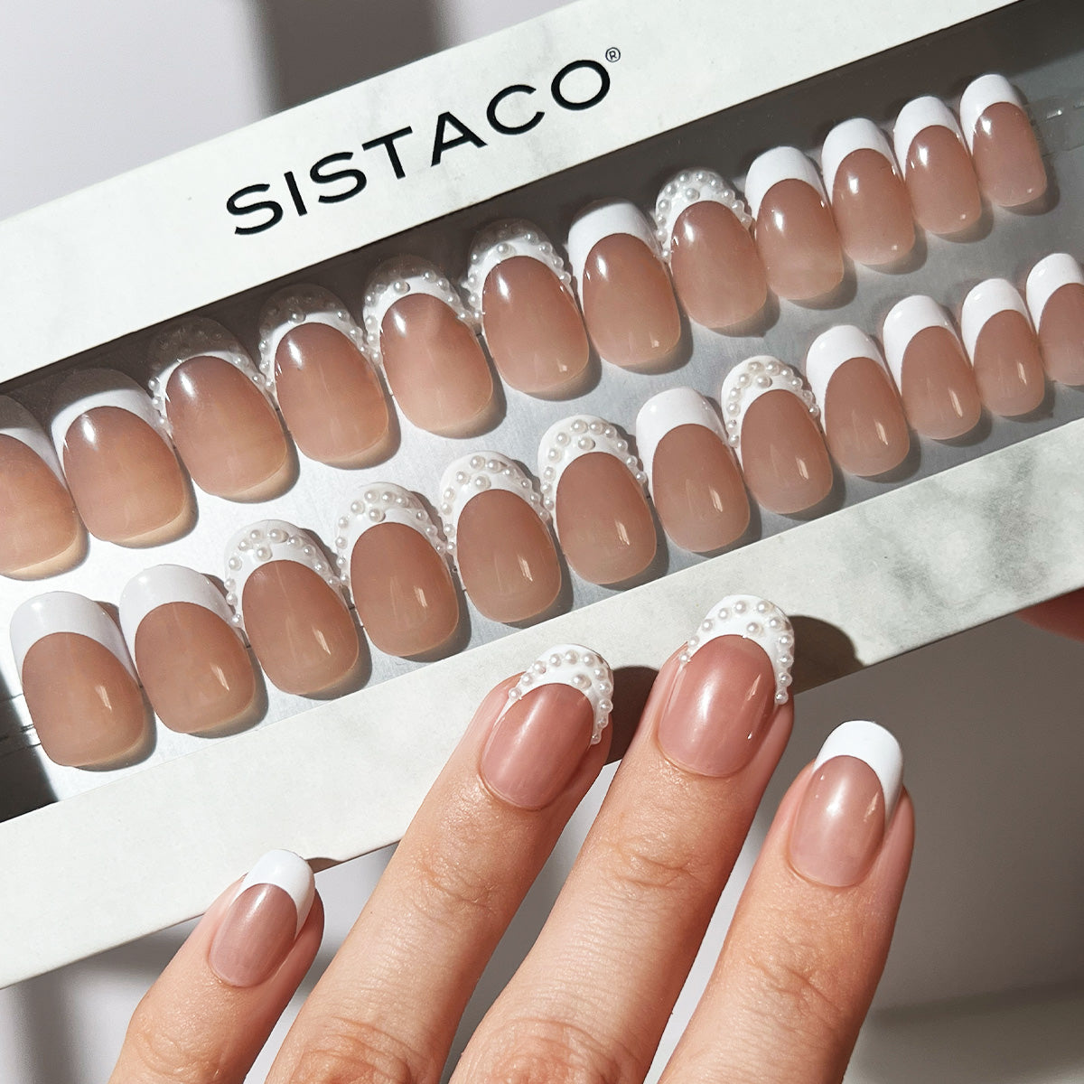 Bridal Halo - Oval Sustainable Nails - Pre order