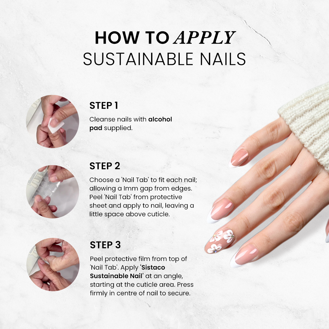 Daisy Daydream - Oval Sustainable Nails