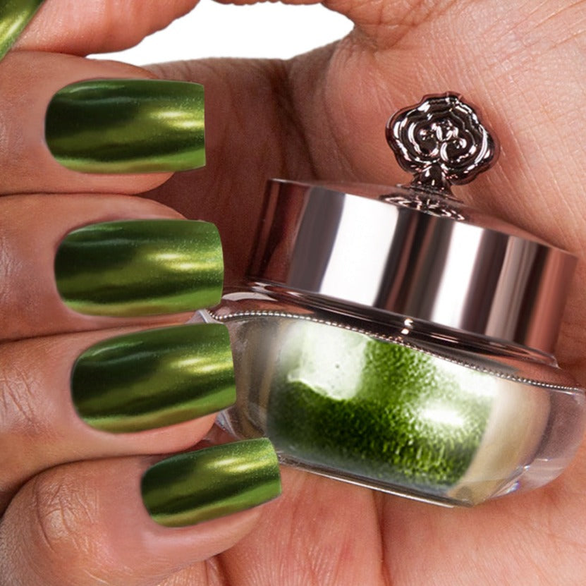 A subtle green shade with shimmer A subtle green shade with shimmer 