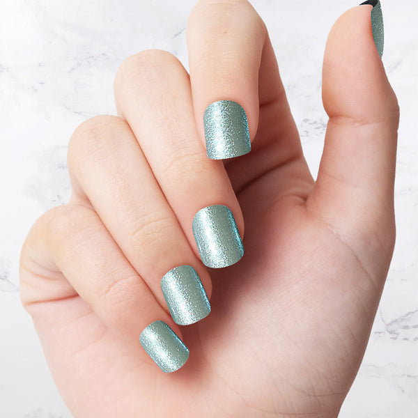 Mint Glazed - Square Sustainable Nails