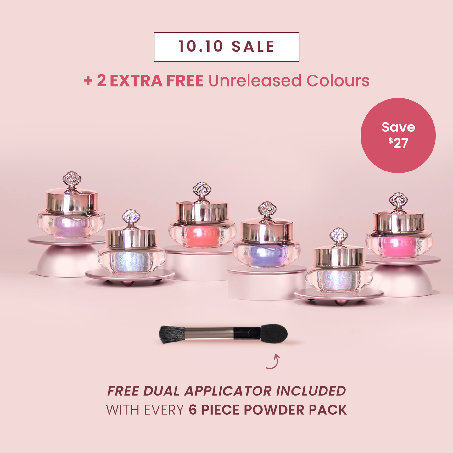 6 Piece Powder Pack + FREE APPLICATOR