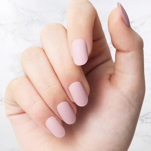 Classic Pink Oval Shaped nails