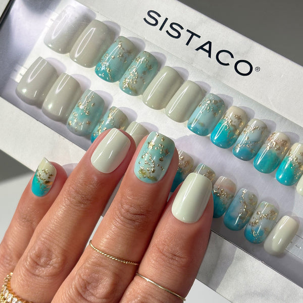 Sand and Sea - Squoval Sustainable Nails - Pre Order