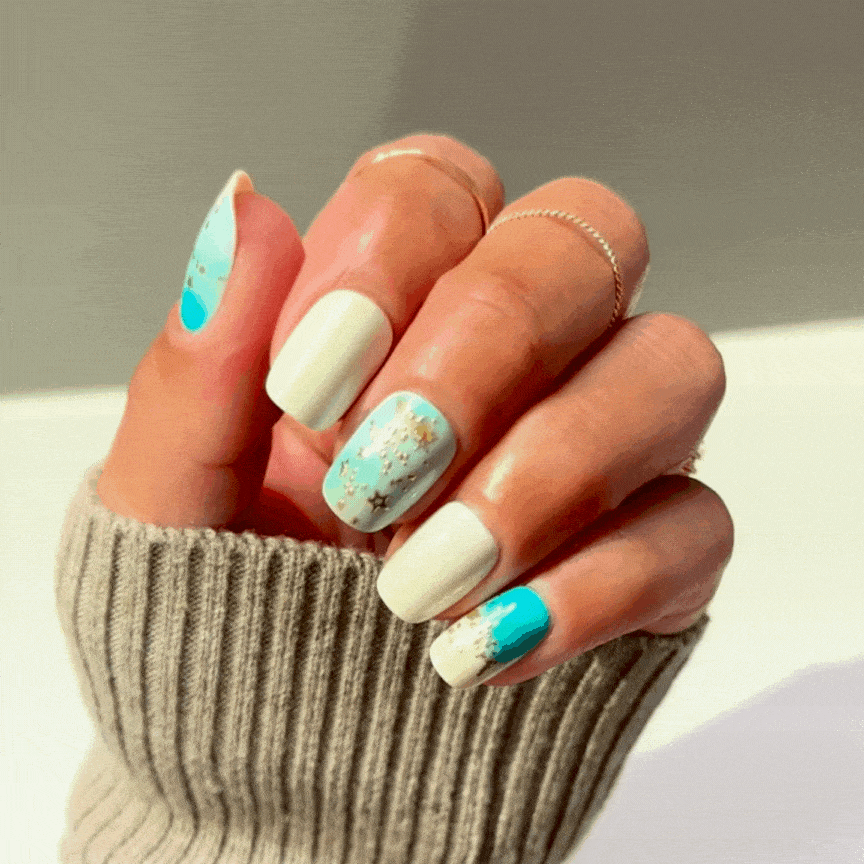Sand and Sea - Squoval Sustainable Nails - Pre Order