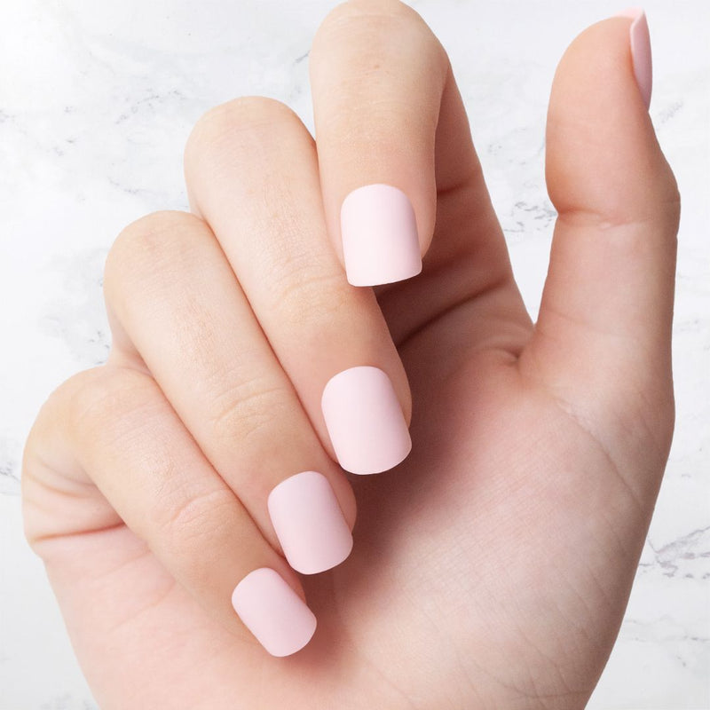 Classic Light Pink Square Shaped nails