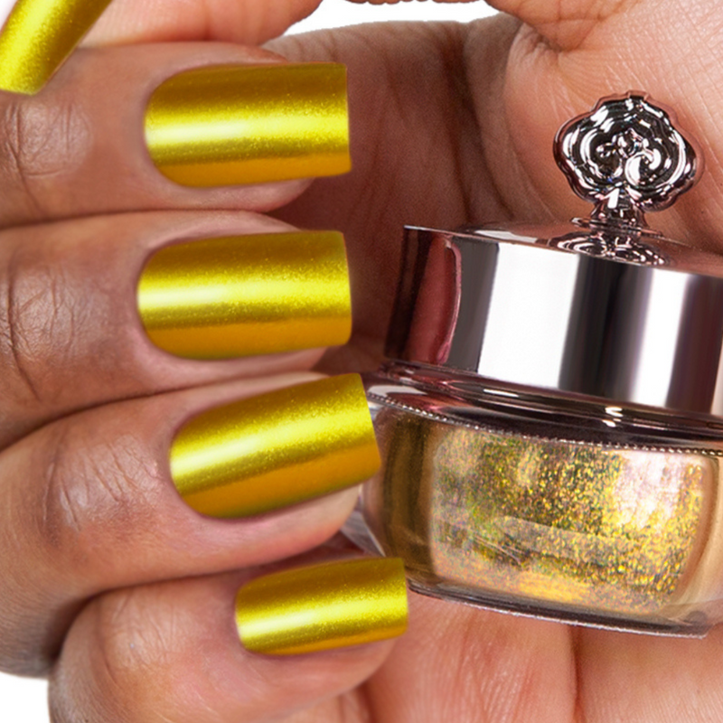 A bright gold shade with shimmerA bright gold shade with shimmer