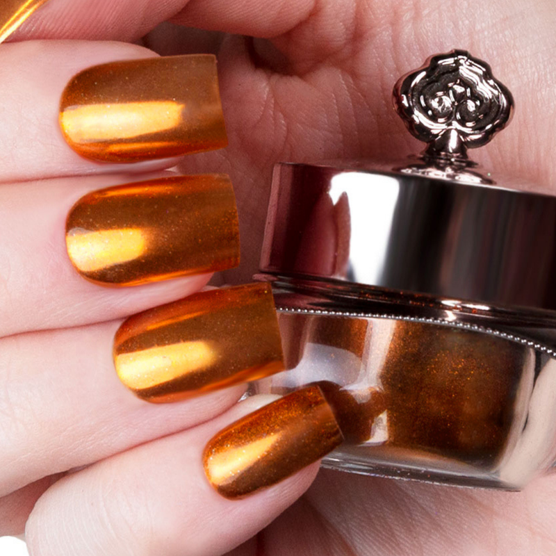 Tangerine - Metallic Nail Powder