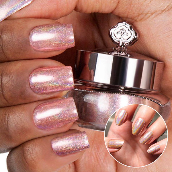 Rose Gold - Holographic Nail Powder