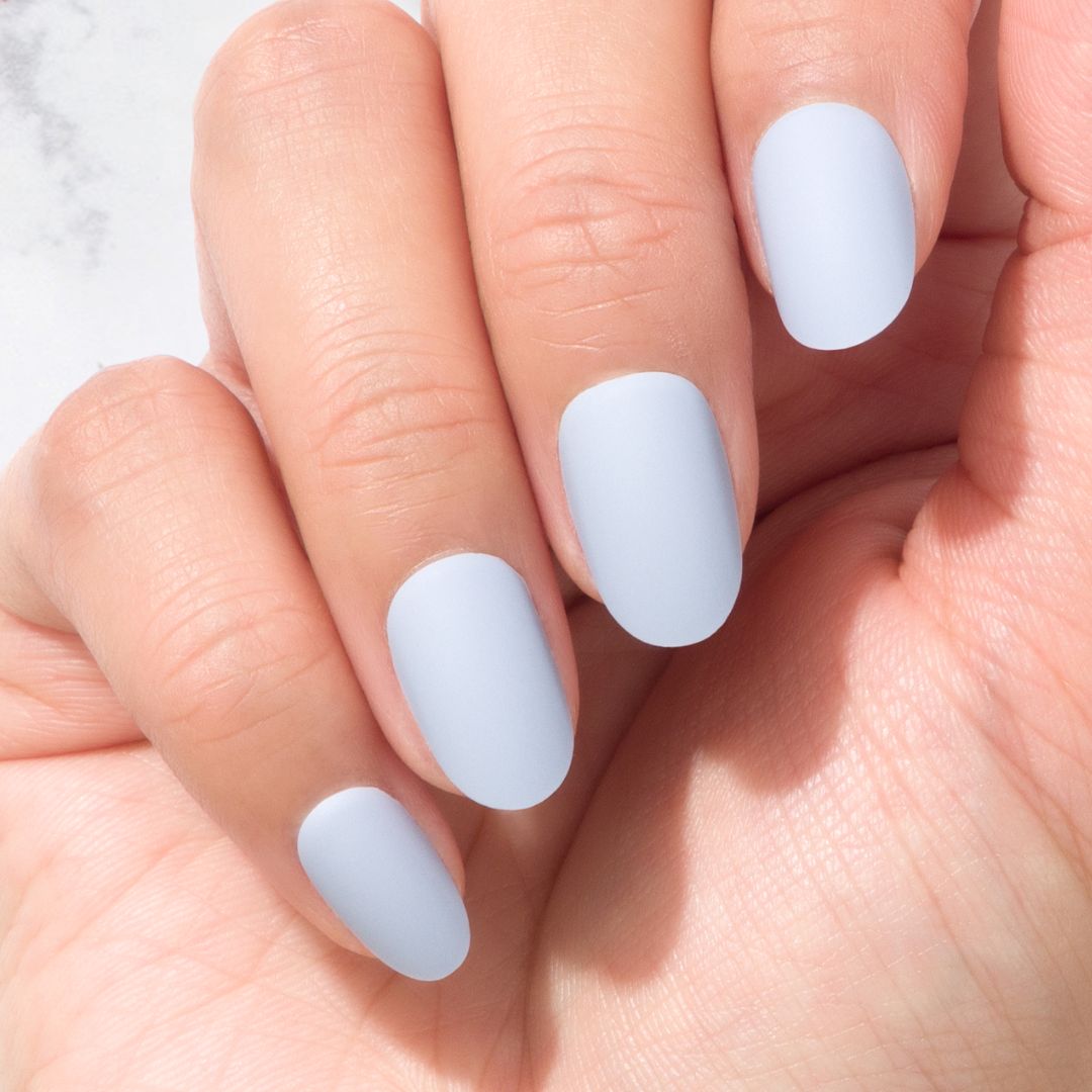 Cambridge Blue - Oval Sustainable Nails