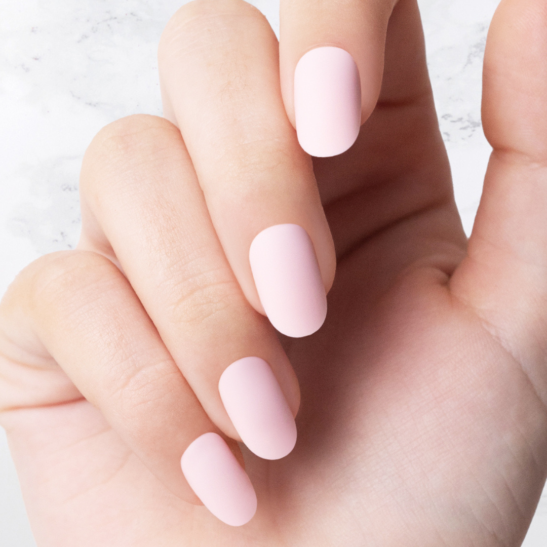 Muted Pink - Oval Sustainable Nails