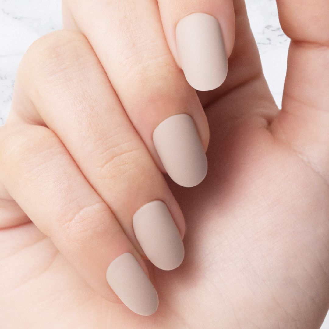 Taupe - Oval Sustainable Nails