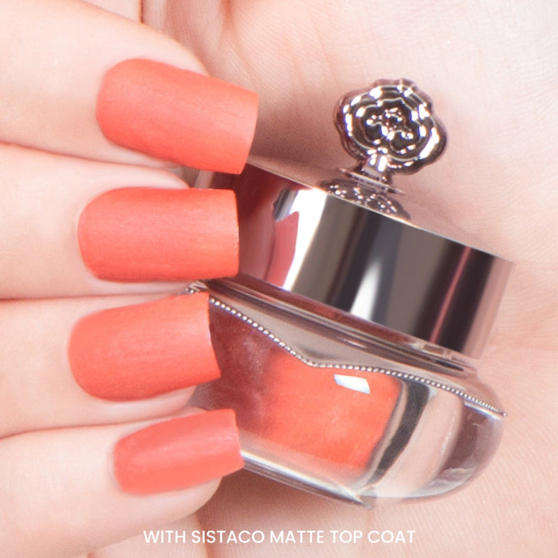 A warm and rich burnt orange colour